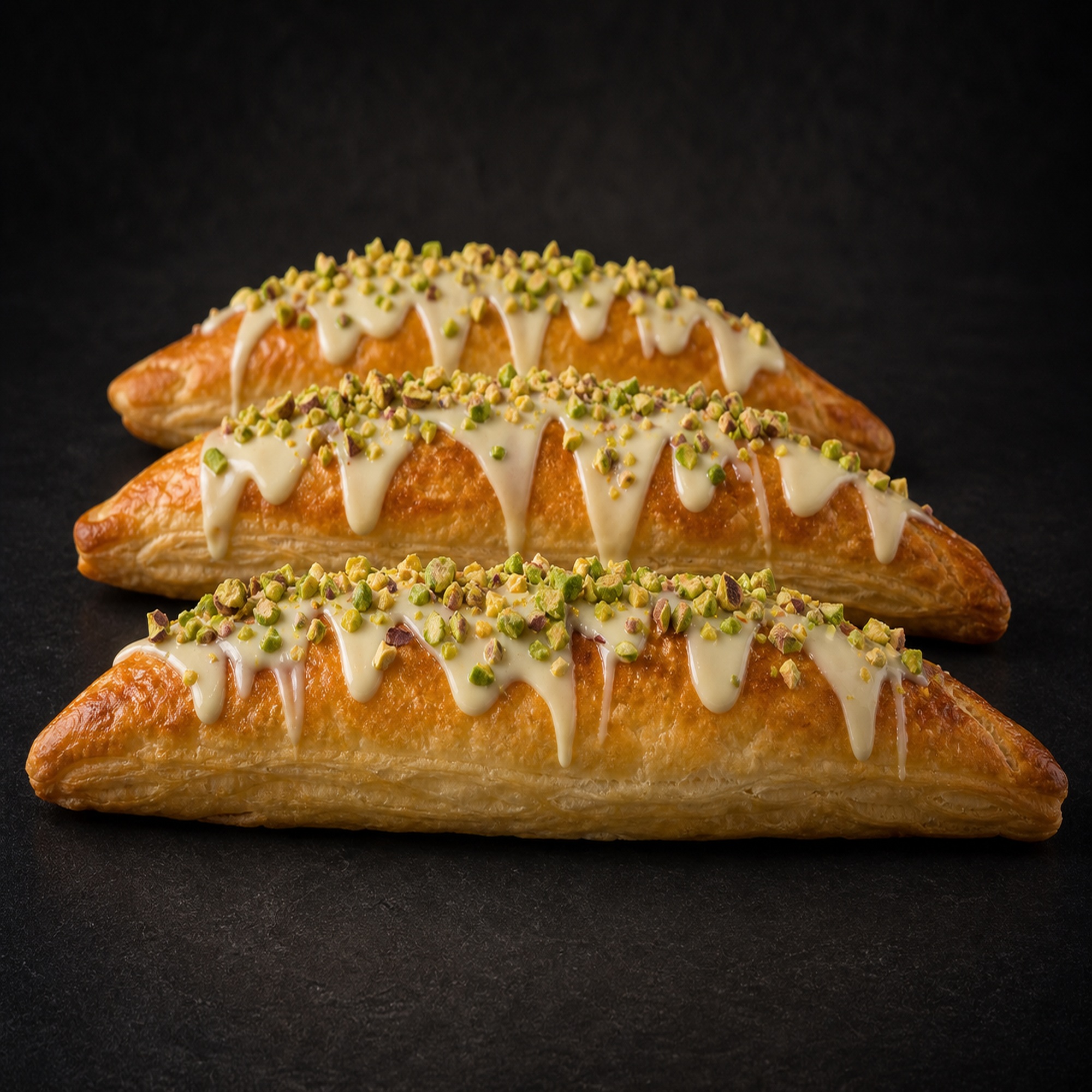 Croissanty pistacjowe – widok frontowy sesja 1